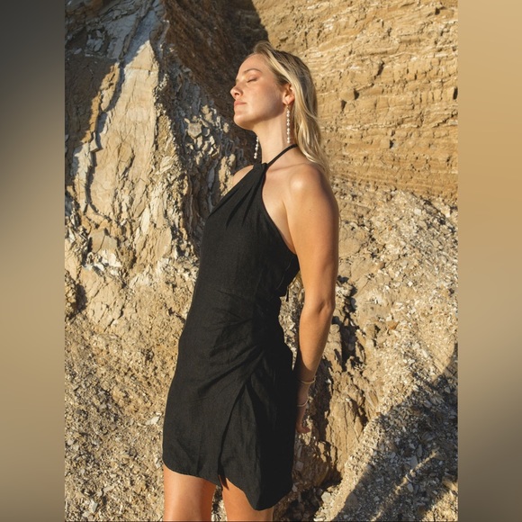 Kate Halter Mini Dress Black - Picture 2 of 3